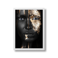 BLACK AND GOLD WOMAN OIL PAINTING ON CANVAS